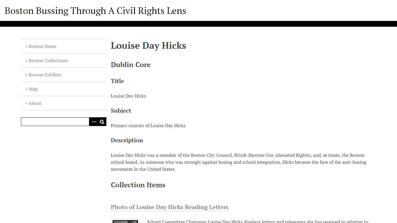 Louise Day Hicks · Boston Bussing Through A Civil Rights Lens